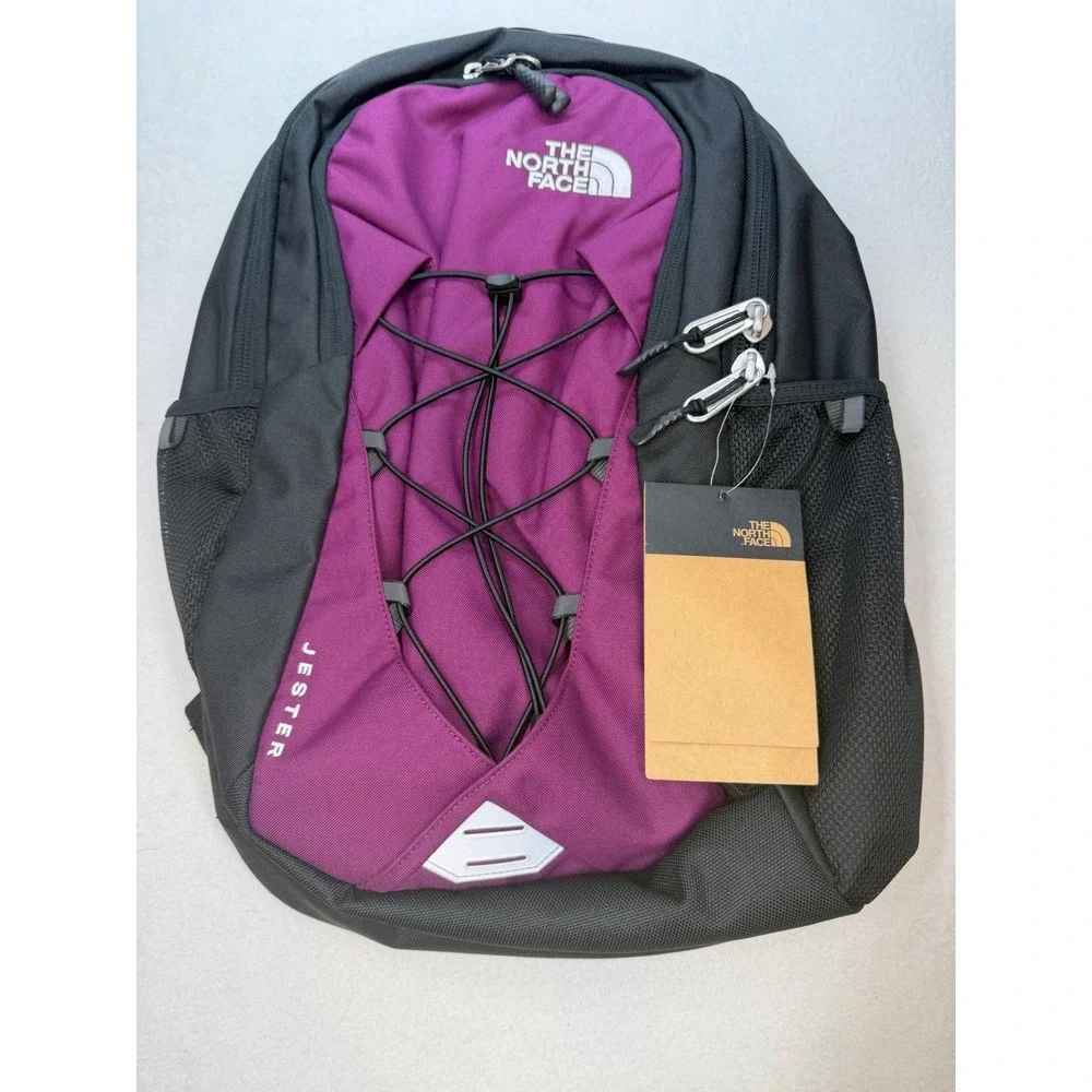 The North Face Jester Backpack Purple Black Laptop Sleeve School Travel New NWT